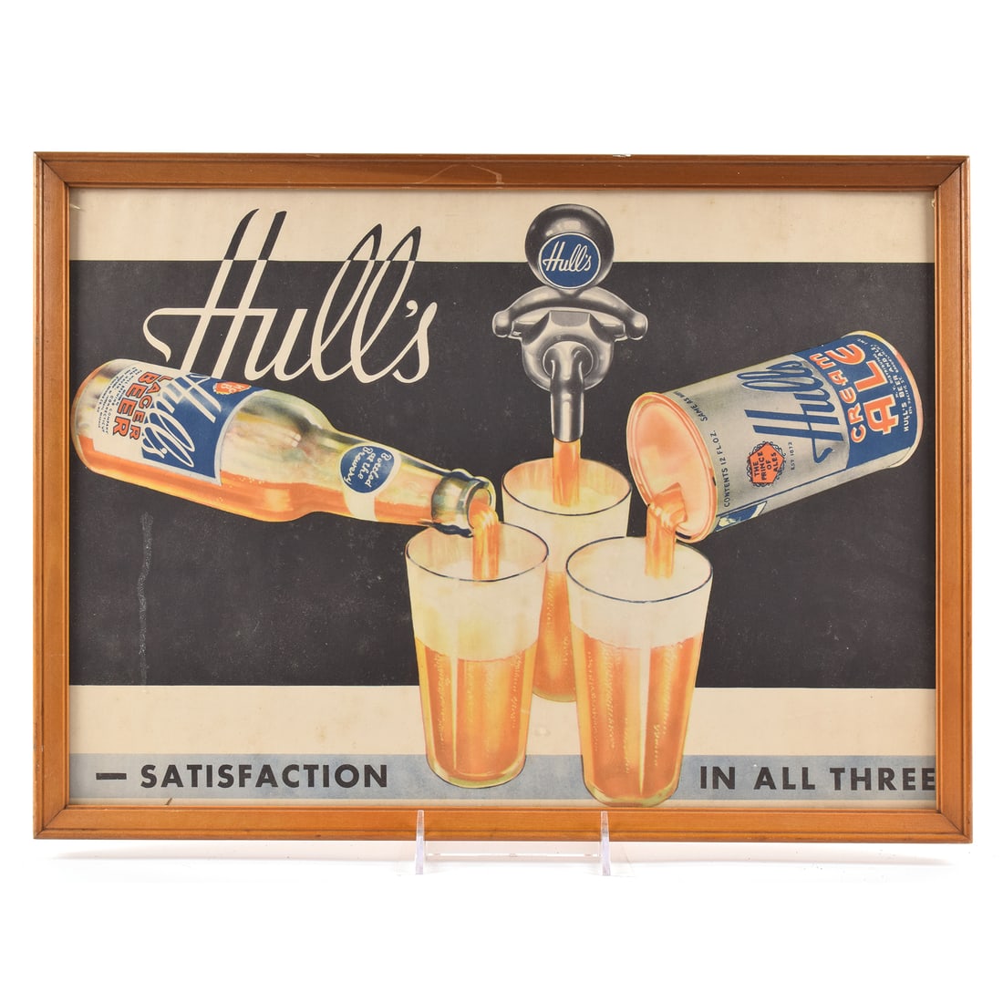 Hulls Cream Ale Lager Beer Bottle Flat Top Can Ball Knob Sign SCARCE: Brewer/Business Name: Hull Brewing Co., New Haven, Connecticut Manufacturer/Plant: See comments/descriptionDate of manufacture: