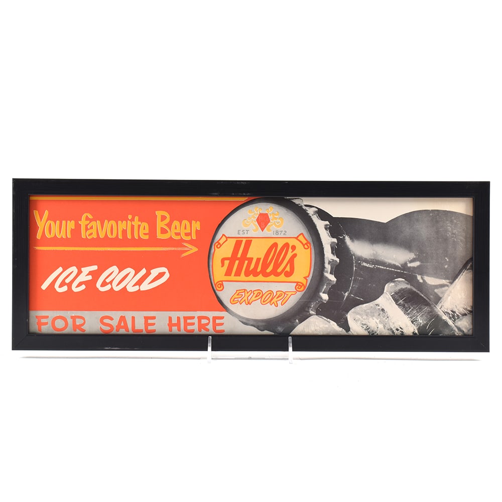 Hulls Export For Sale Here Framed Paper Sign MINTY (1 of 2)