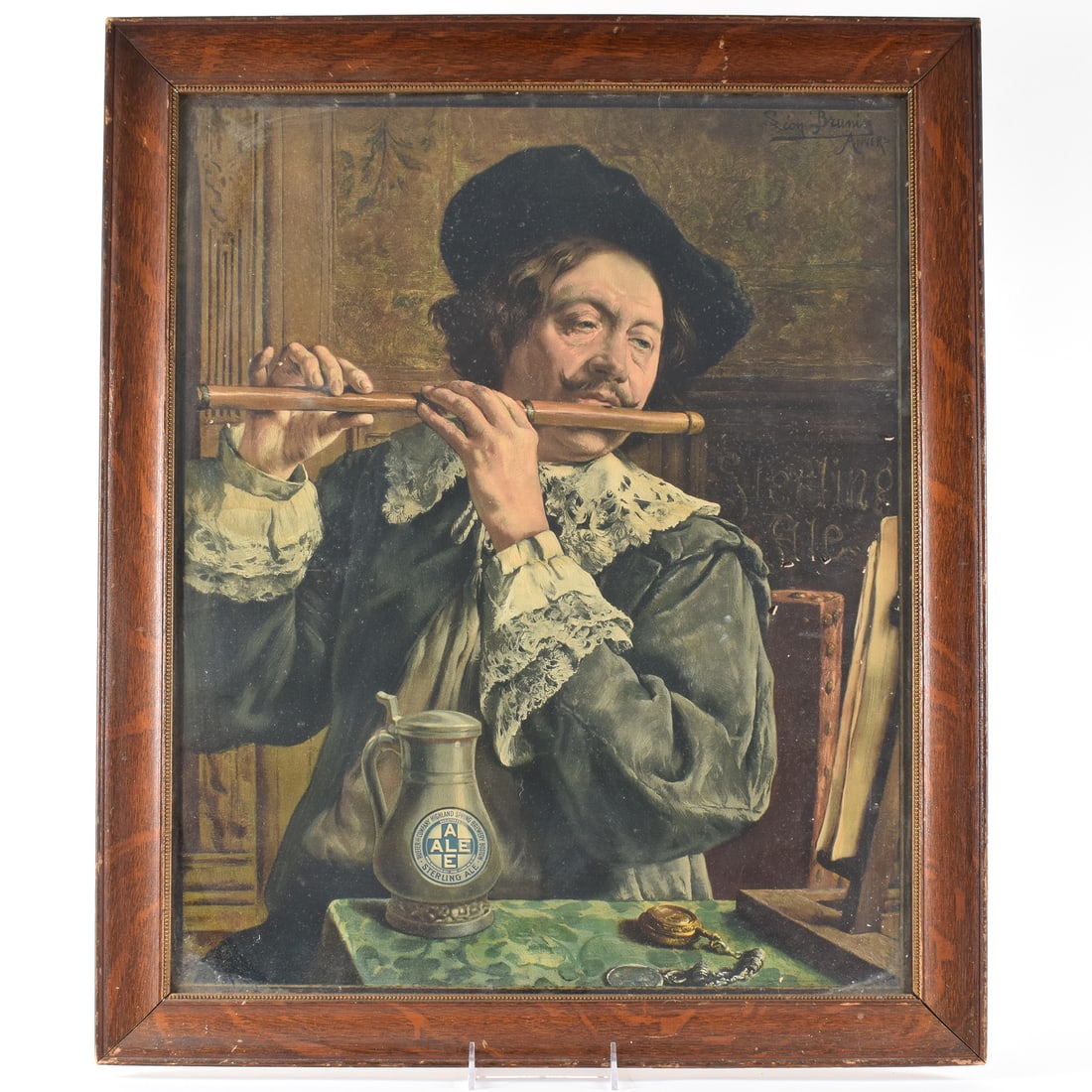 Rueter Highland Spring Sterling Ale 1907 Lithograph FLAUTIST: Brewer/Business Name: Rueter & Co. Highland Spring Brewery, Boston, Massachusetts Manufacturer/Plant: UnknownDate of manufacture: