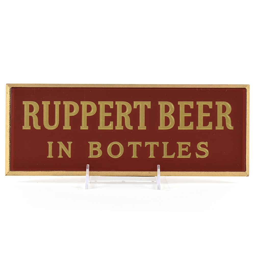 Ruppert Beer In Bottles 1940s ROG Easel Sign On Wood Backing EXCEPTIONAL (1 of 2)
