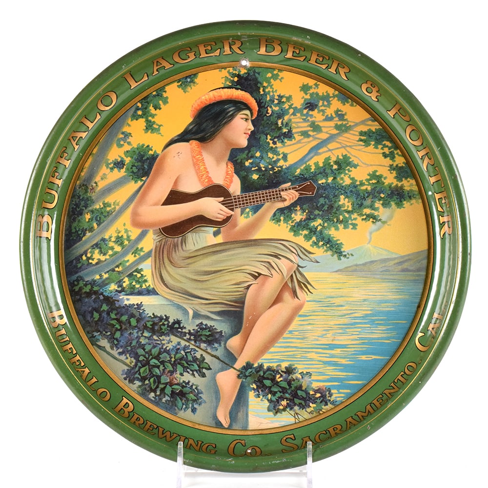 Buffalo Beer And Porter Pre-Prohibition Serving Tray SACRAMENTO HAWAIIAN THEME (1 of 2)