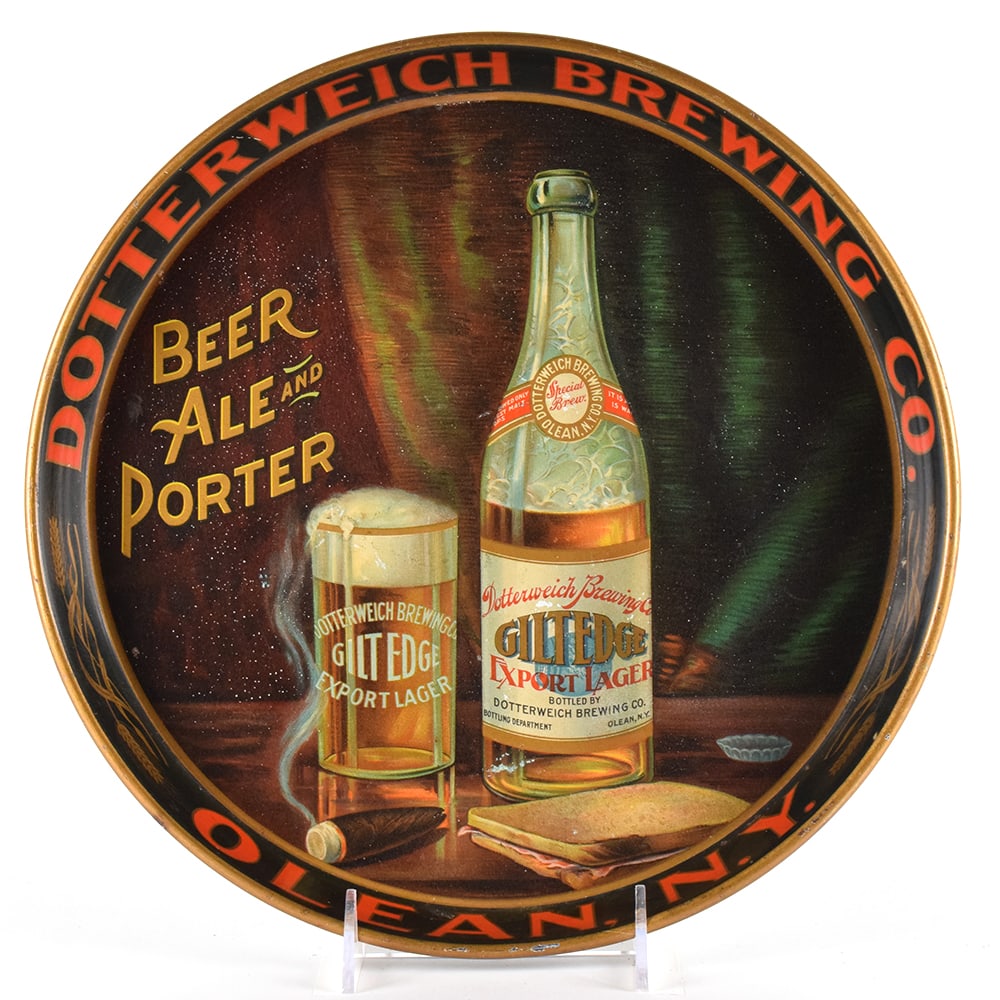 Dotterweich Brewing Beer-Ale-Porter Pre-Prohibition Serving Tray GILT EDGE (1 of 2)