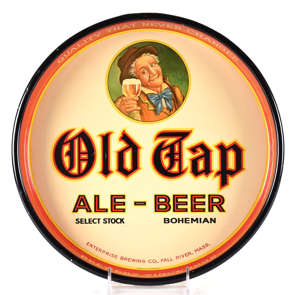 Old Tap Ale Beer 13 Inch Tray SCARCE ALUMINUM (1 of 2)