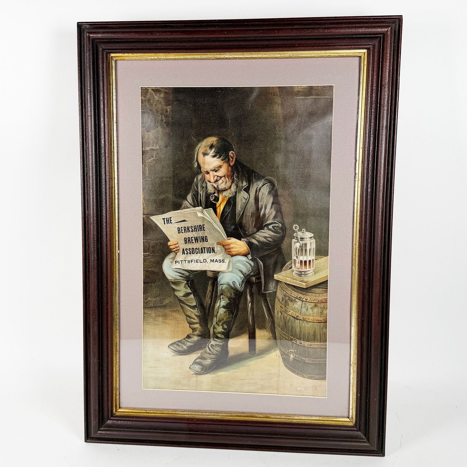 Berkshire Brewing Pittsfield Mass Pre-Pro Chromolithograph RARE (1 of 2)