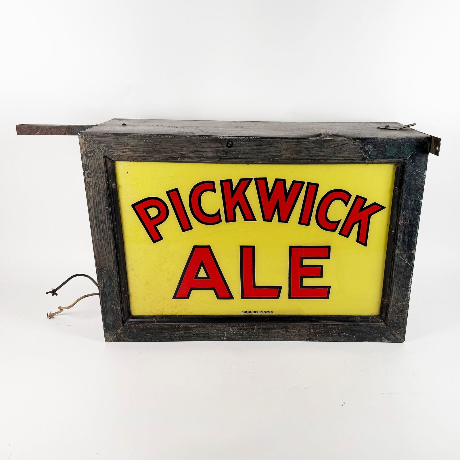 Haffenreffer Pickwick Ale 2 Sided 1930s Illuminated RPG Sign RARE: Haffenreffer. Boston, Massachusetts. Circa 1930s. This is, BY FAR, the better of only two examples of this sign known to us. Manufactured by Mobeco of Waltham, MA (tiny manufacturer). Very cool, just
