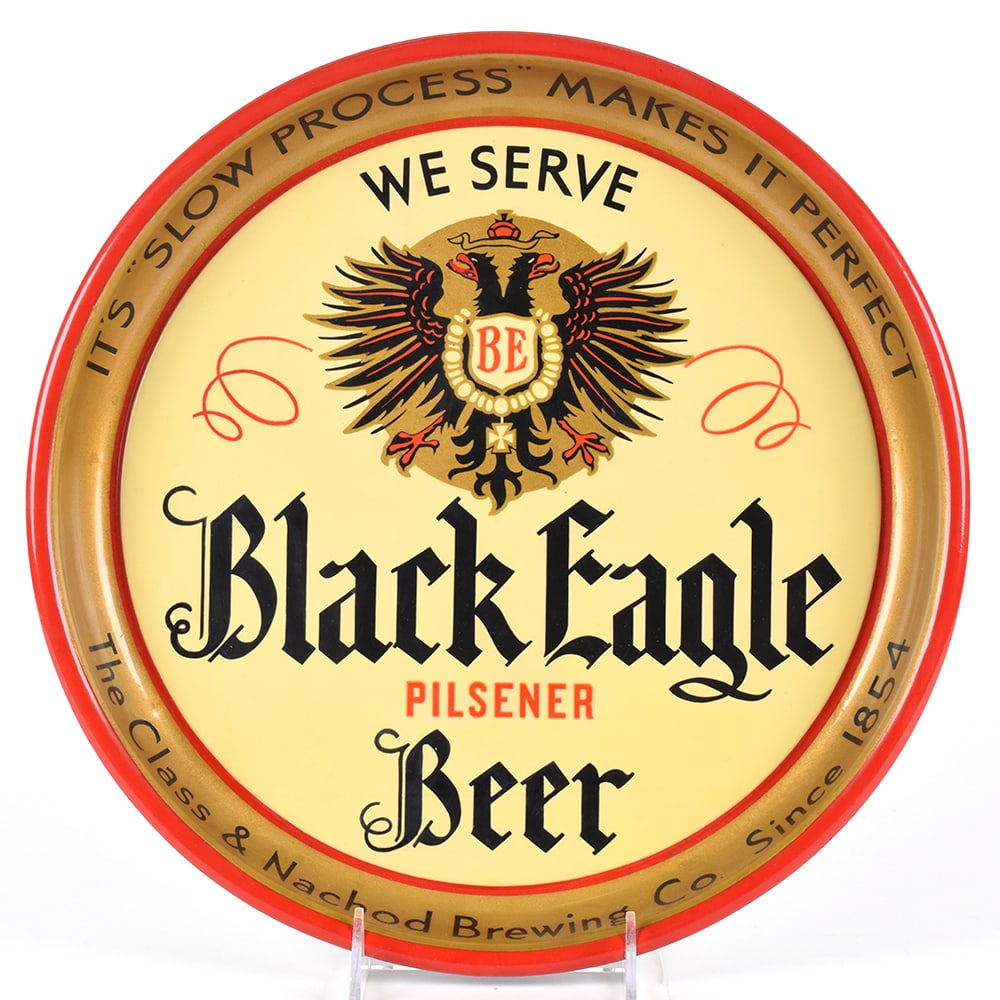 Black Eagle Beer 1930s Serving Tray: Brewer/Business Name: Class & Nachod Brewing Co., Philadelphia, Pennsylvania Manufacturer/Plant: UnknownDate of manufacture: