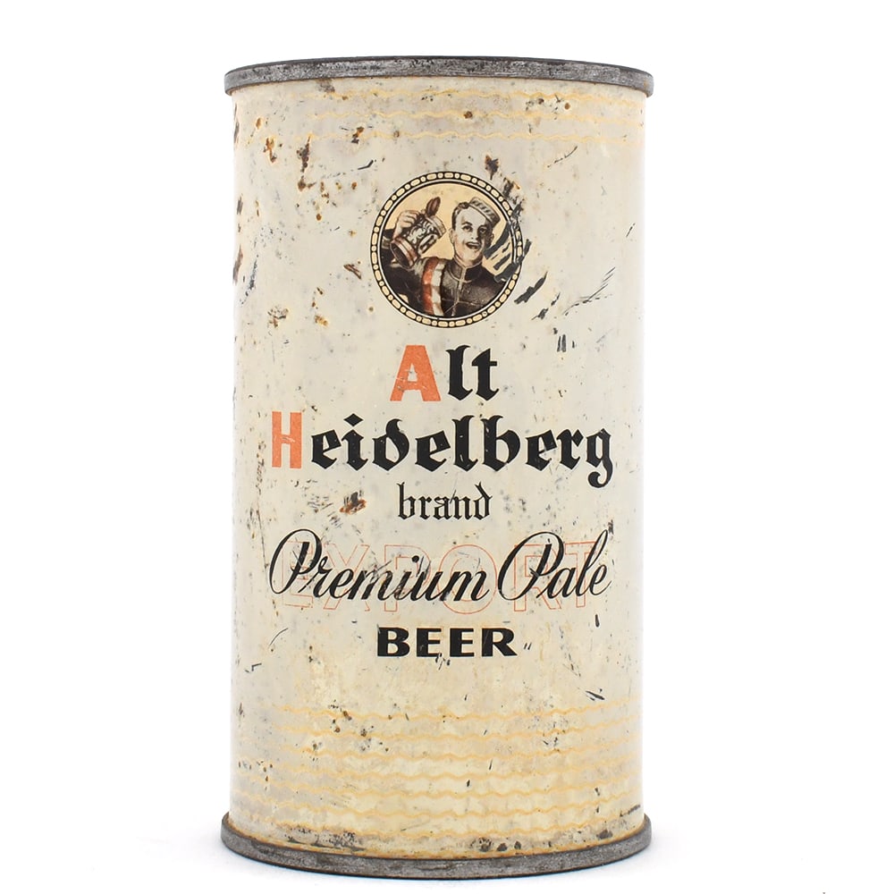 Alt Heidelberg Brand Premium Pale Export Beer Instructional Flat Top ALC STATEMENT LID 30-16 OI 28: Brewer/Business Name: Columbia Breweries Inc., Tacoma, Washington Manufacturer/Plant: American Can Co. Date of manufacture: circa 1940s Canning Code: n/a USBC reference: 30-16 USBCOI reference: 28