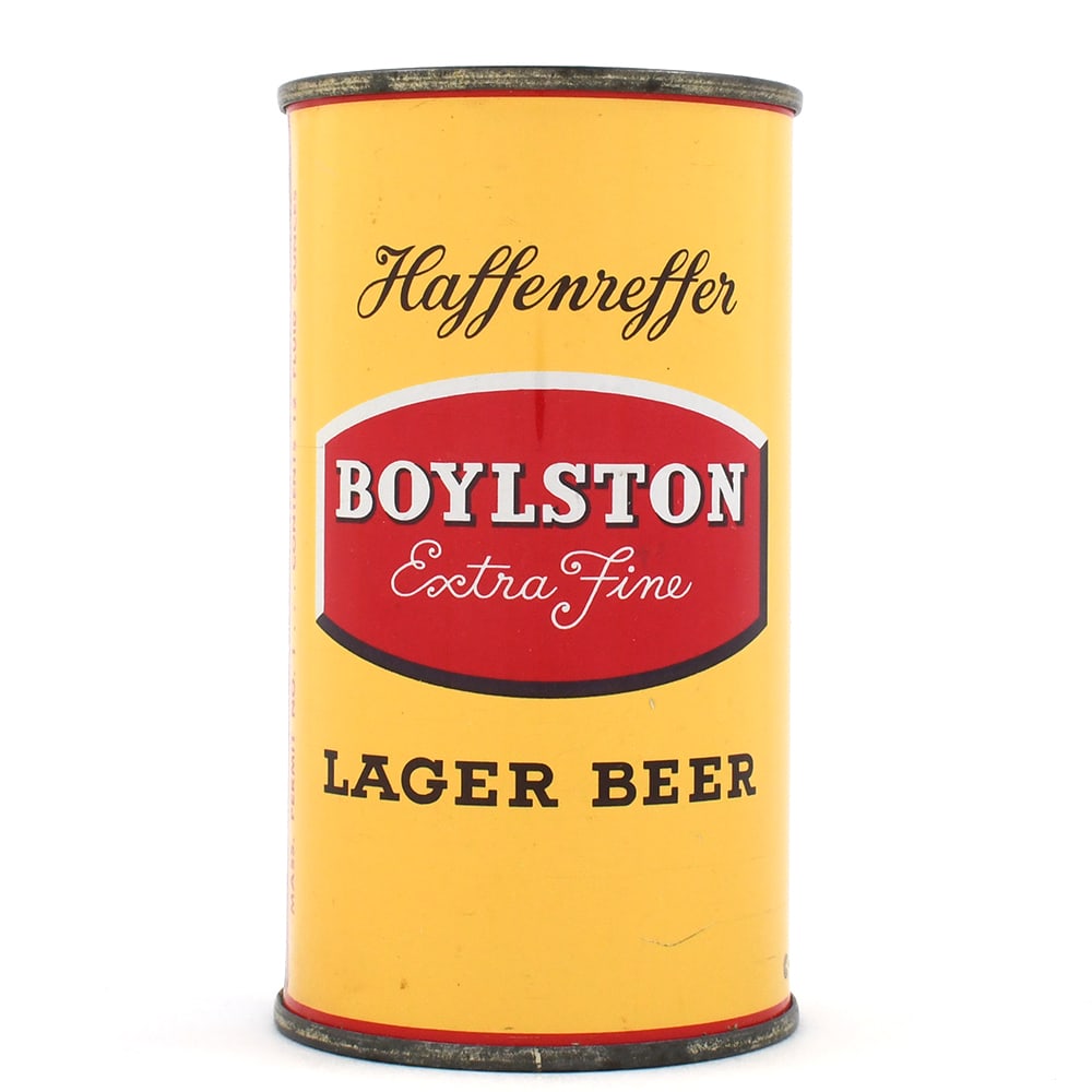 Boylston Extra Fine Lager Beer Flat Top 41-1: Brewer/Business Name: Haffenreffer & Co., Boston, Massachusetts Manufacturer/Plant: Continental Can Co.Date of manufacture: