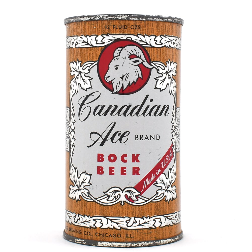 Canadian Ace Brand Bock Beer Flat Top BOCK LID 48-16: Brewer/Business Name: Canadian Ace Brewing Co., Chicago, Illinois Manufacturer/Plant: UnknownDate of manufacture: