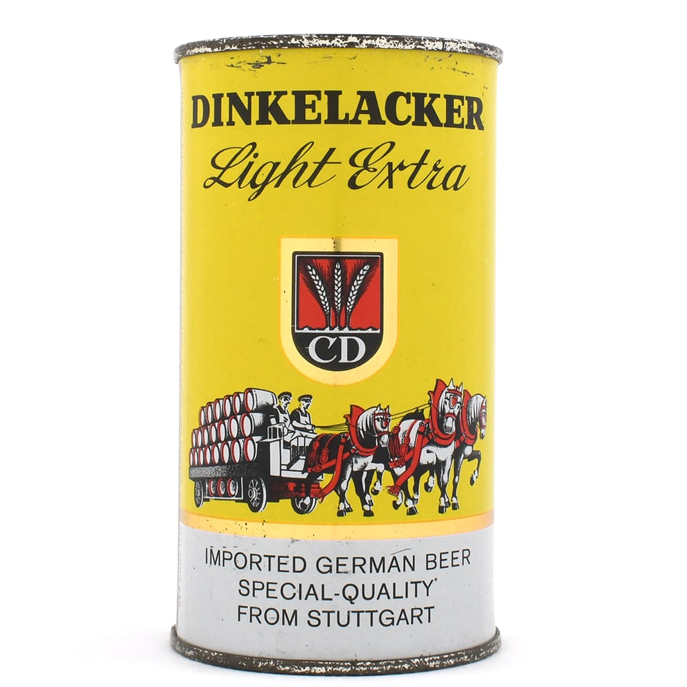 Dinkelacker Light Extra German Flat Top EXCELLENT: Brewer/Business Name: Dinkelacker Brewery Stuttgart, West Germany, Non-U.S. (see comments/description) Manufacturer/Plant: UnknownDate of