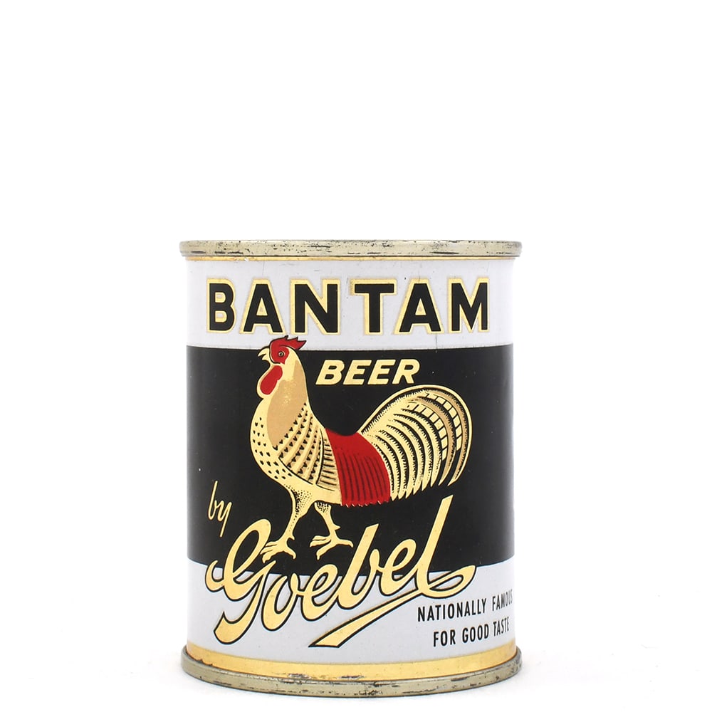 Goebel Bantam Beer 8 Ounce Flat Top NATIONALLY FAMOUS PRIVATE STOCK LIFE LOGO KEGLINED STRIP (1 of 6)