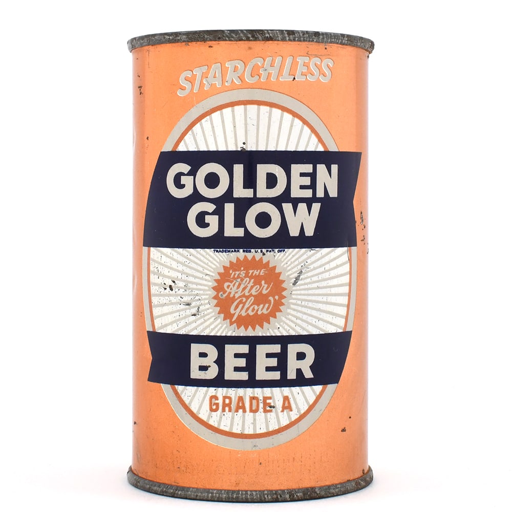 Golden Glow Beer Flat Top WITH TRADE MARK 73-7: Brewer/Business Name: Golden West Brewing Co., Oakland, California Manufacturer/Plant: American Can Co.Date of manufacture: