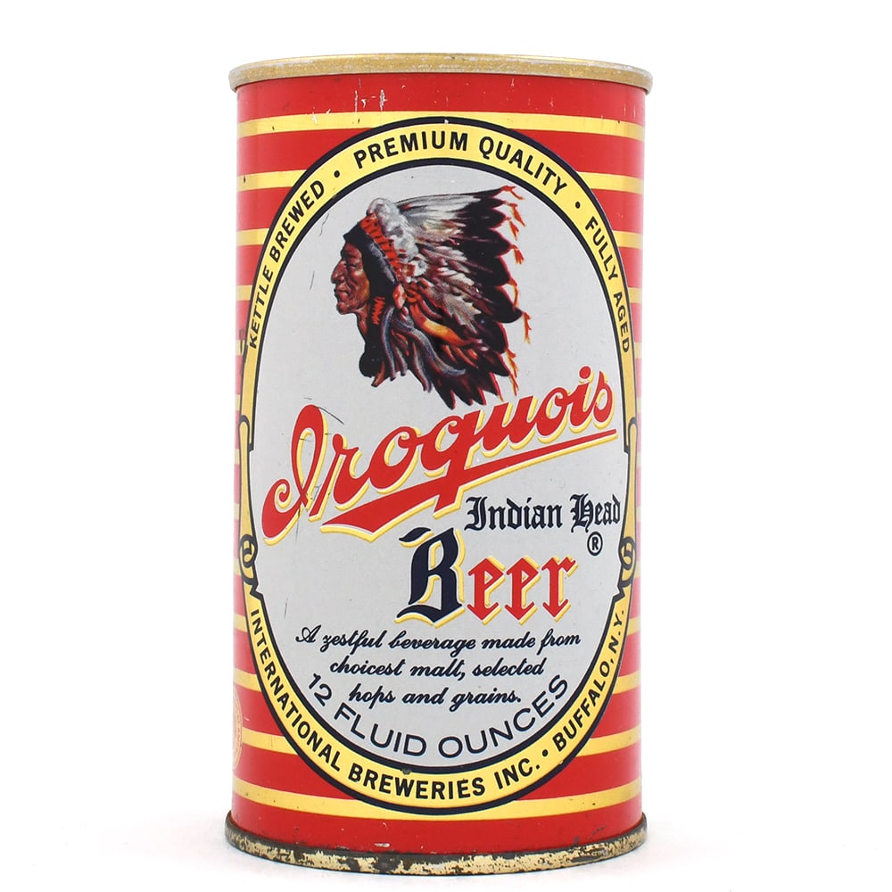 Iroquois Indian Head Beer Zip Top INTERNATIONAL METALLIC 82-6: Brewer/Business Name: International Breweries, Buffalo, New York Manufacturer/Plant: Continental Can Co.Date of manufacture: