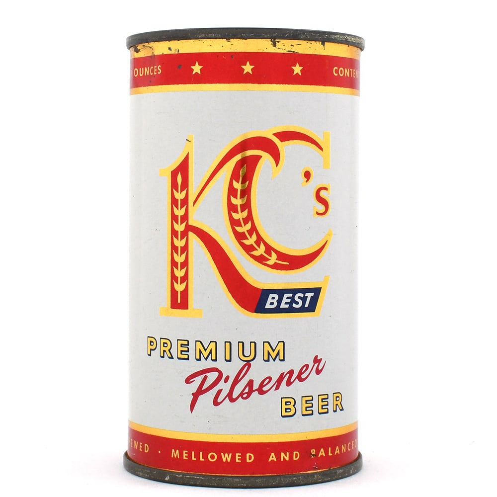 KCs Best Beer Flat Top MELLOWED AND VANITY LID ATLANTIC 87-12: Brewer/Business Name: Atlantic Brewing Co., Chicago, Illinois Manufacturer/Plant: Continental Can Co.Date of manufacture: