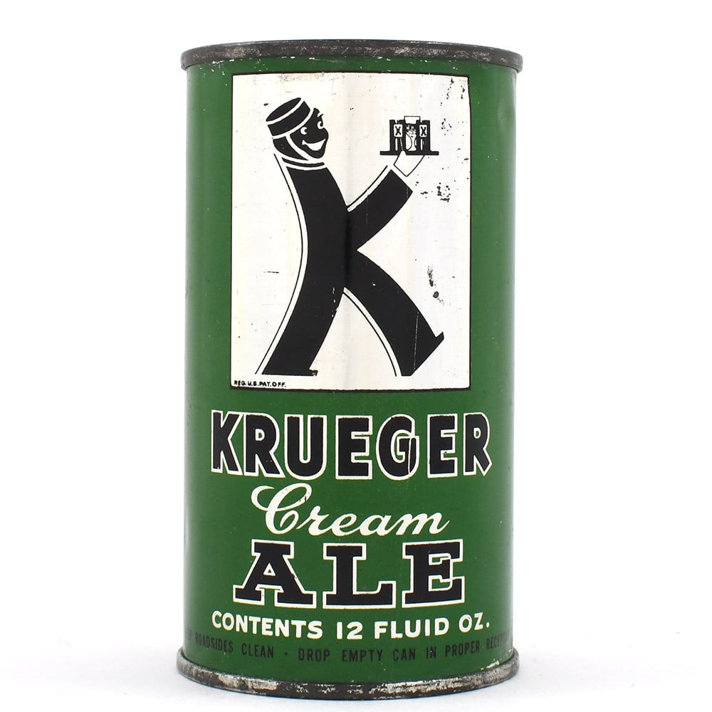 Krueger Cream Ale Flat Top AL TAX LID 89-30: Brewer/Business Name: G. Krueger Brewing Co., Newark, New Jersey Manufacturer/Plant: American Can Co.Date of manufacture:
