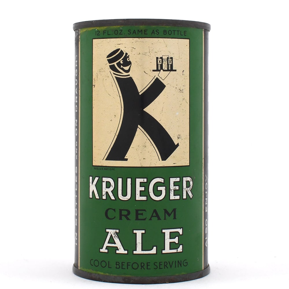 Krueger Cream Ale Instructional Flat Top SM OPENER DISPLAY EMPTY 89-27 OI 465: Brewer/Business Name: G. Krueger Brewing Co., Newark, New Jersey Manufacturer/Plant: American Can Co.Date of manufacture: