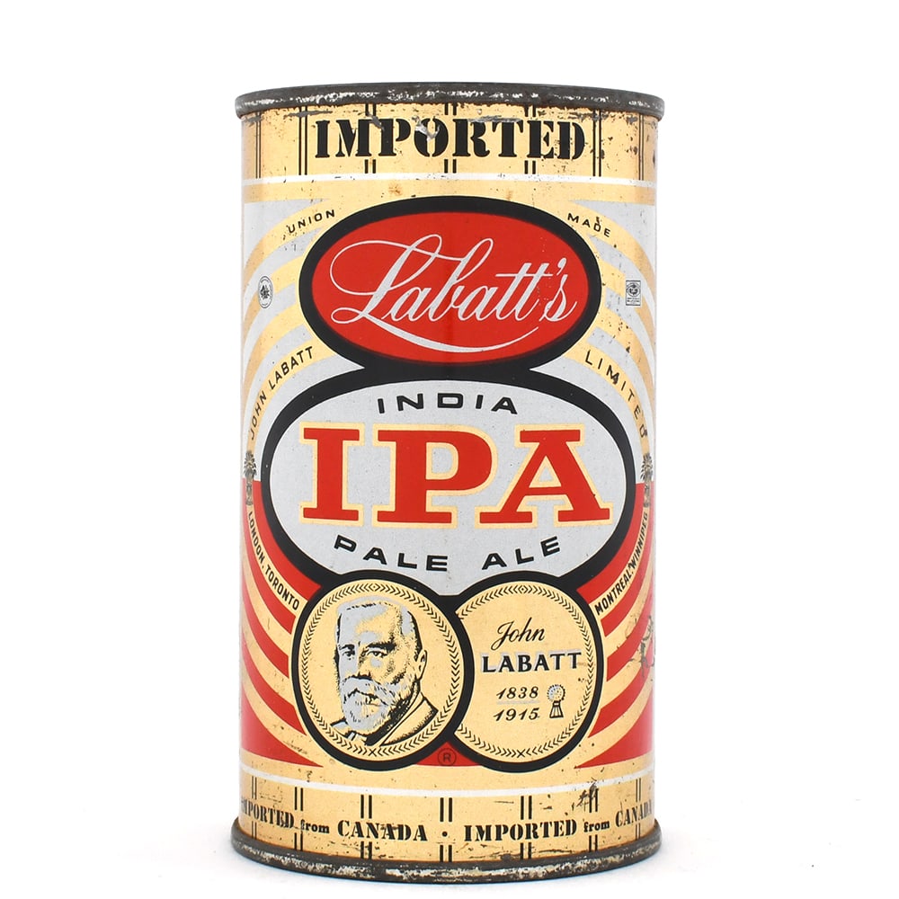 Labatts India Pale Ale Canadian Flat Top: Brewer/Business Name: John Labatt Ltd., London, Toronto, Montreal, Winnipeg, Canada, Non-U.S. (see comments/description) Manufacturer/Plant: American Ca