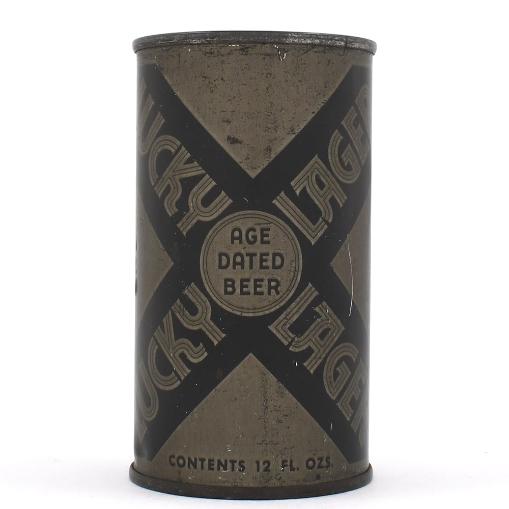 Lucky Age Dated Beer Olive Drab Flat Top WITHDRAWN FREE 93-13: Brewer/Business Name: General Brewing Corp., San Francisco, California Manufacturer/Plant: American Can Co. Date of manufacture: