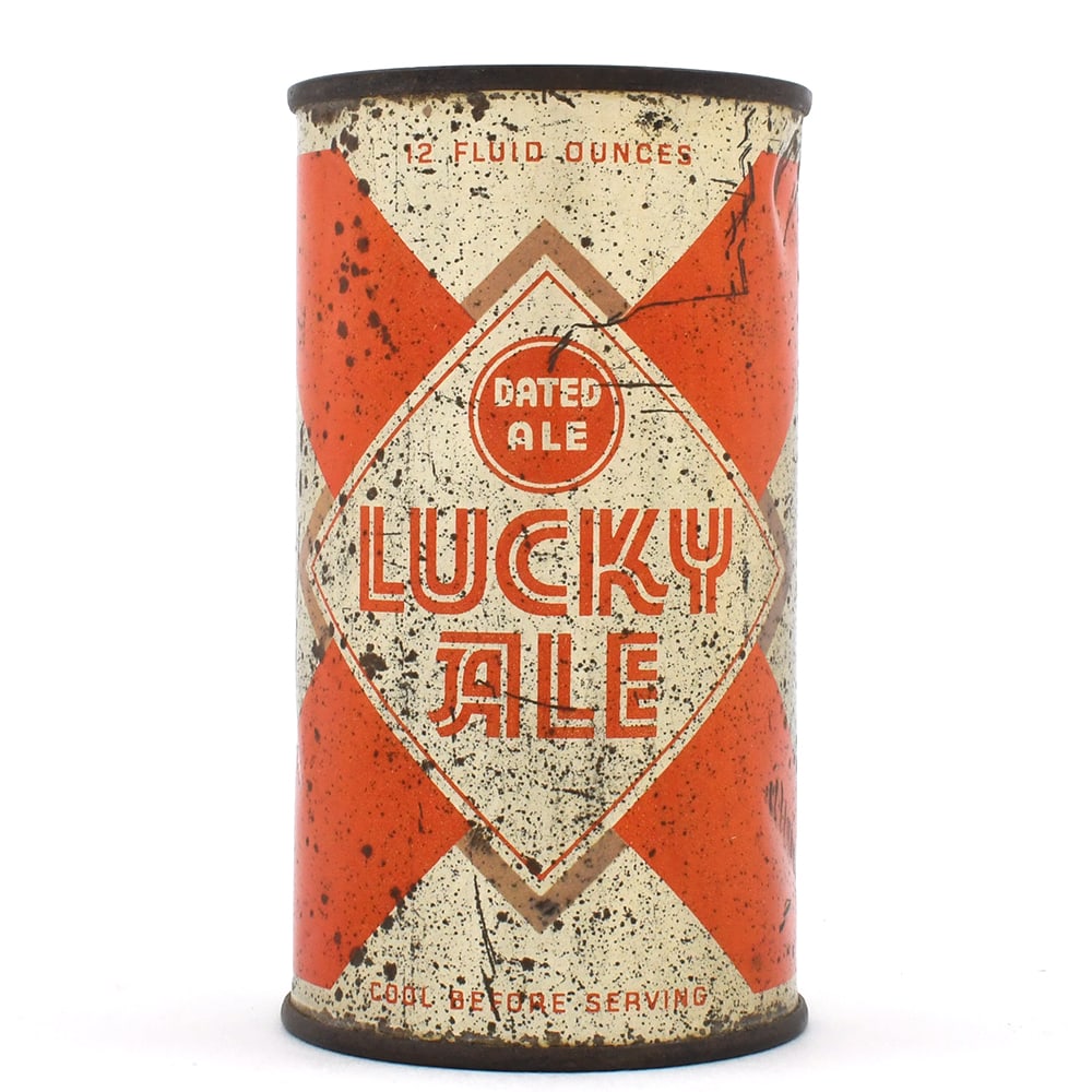 Lucky Dated Ale Instructional Flat Top METALLIC NO CONTENTS FRONT ACTUAL 92-38 OI 505 (1 of 6)