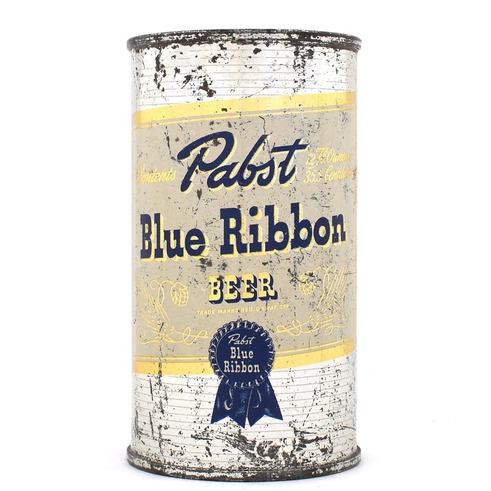 Pabst Blue Ribbon Beer Flat Top PEORIA WITHDRAWN FREE UNLISTED: Brewer/Business Name: Pabst Brewing Co., Peoria Heights, Illinois Manufacturer/Plant: American Can Co.Date of manufacture: