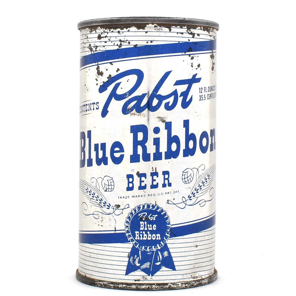 Pabst Blue Ribbon Beer Flat Top WITHDRAWN FREE PEORIA 110-9 SCARCE (1 of 6)