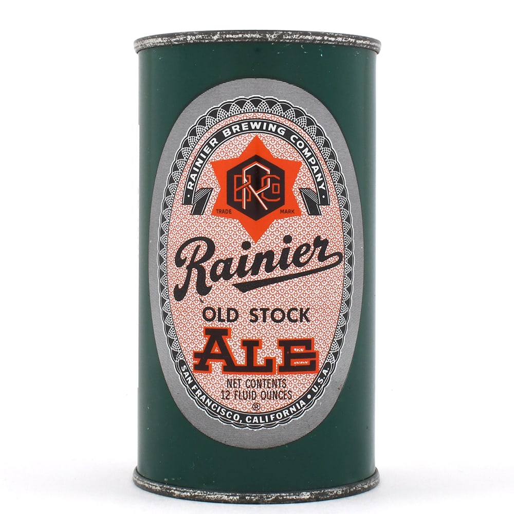 Rainier Old Stock Ale Flat Top NON-IRTP RAINIER 117-25: Brewer/Business Name: Rainier Brewing Co., San Francisco, California Manufacturer/Plant: American Can Co.Date of manufacture: