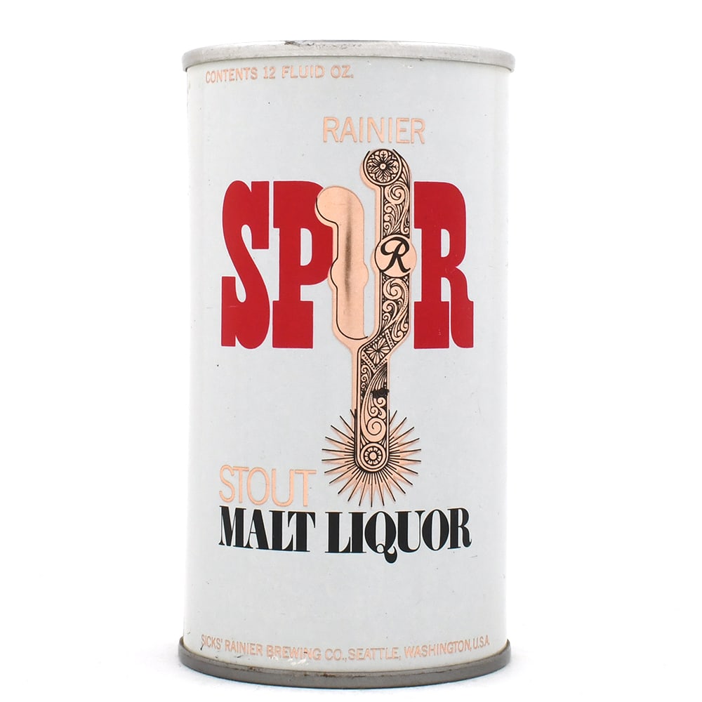 Spur Stout Malt Liquor Pull Tab METALLIC 125-28: Brewer/Business Name: Sicks Rainier Brewing Co., Seattle, Washington Manufacturer/Plant: American Can Co.Date of manufacture: