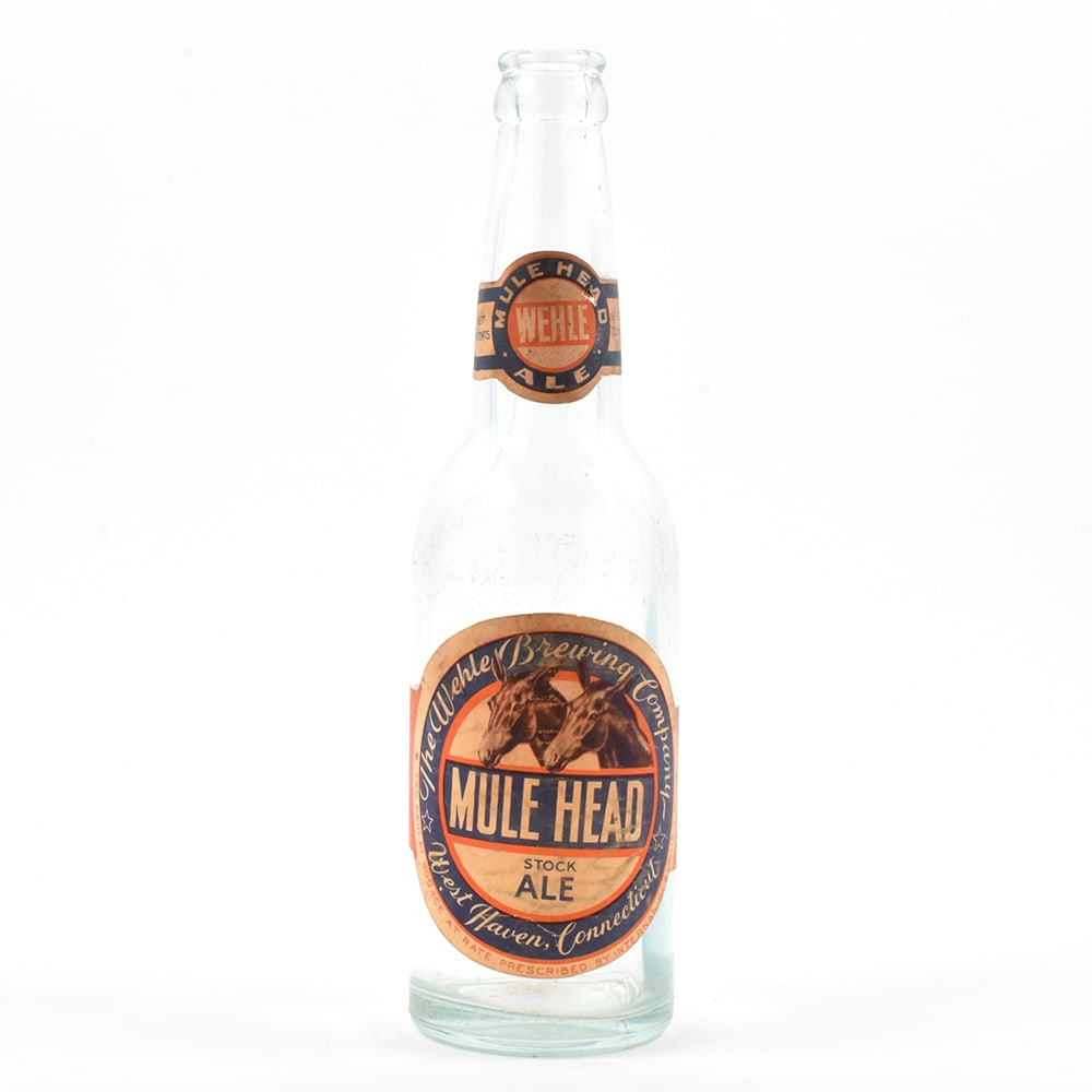 Wehle Mule Head Stock Ale 1930s Bottle: Brewer/Business Name: Wehle Brewing Co., West Haven, Connecticut Manufacturer/Plant: Unknown Date of manufacture:
