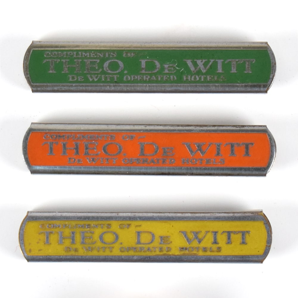 Theo De Witt Hotels 1930s Slider Openers Lot of 3 (1 of 3)