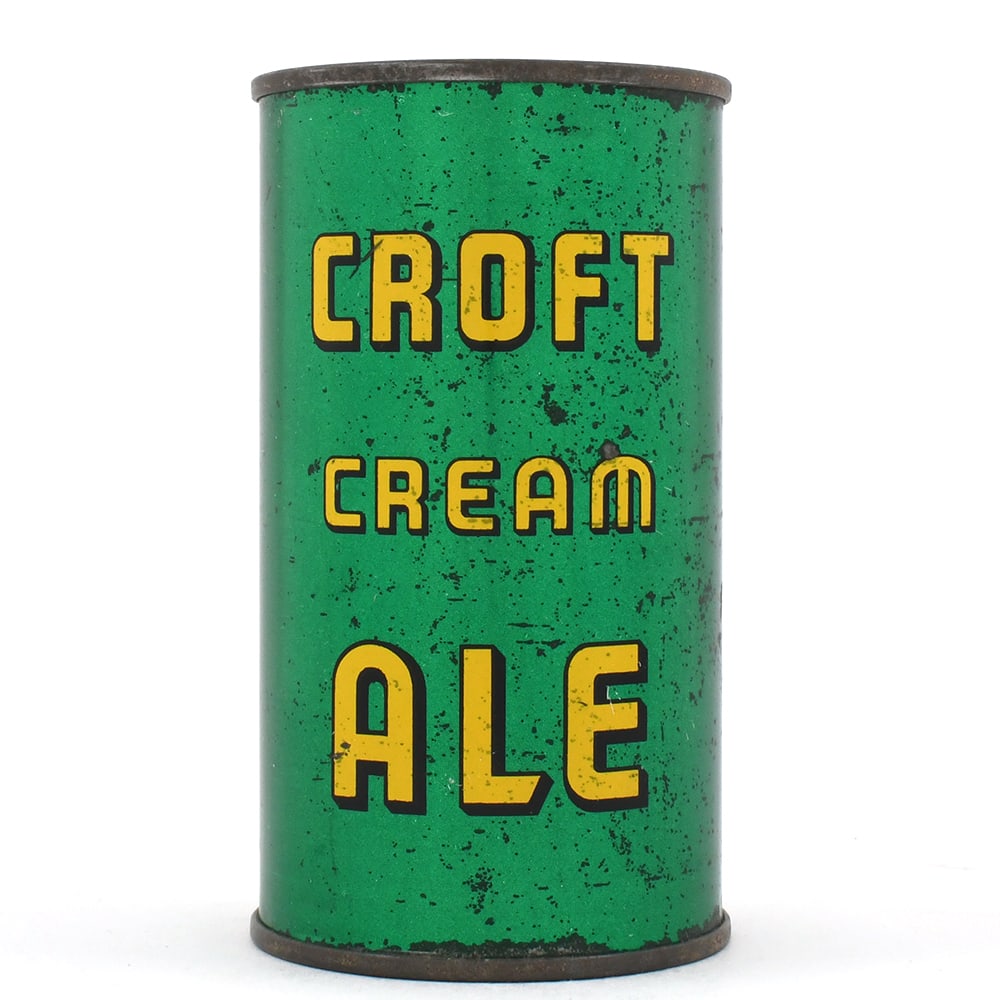 Croft Cream Ale Flat Top NON-OI 52-18: Brewer/Business Name: Croft Brewing Co., Boston, Massachusetts Manufacturer/Plant: American Can Co. Date of manufacture: