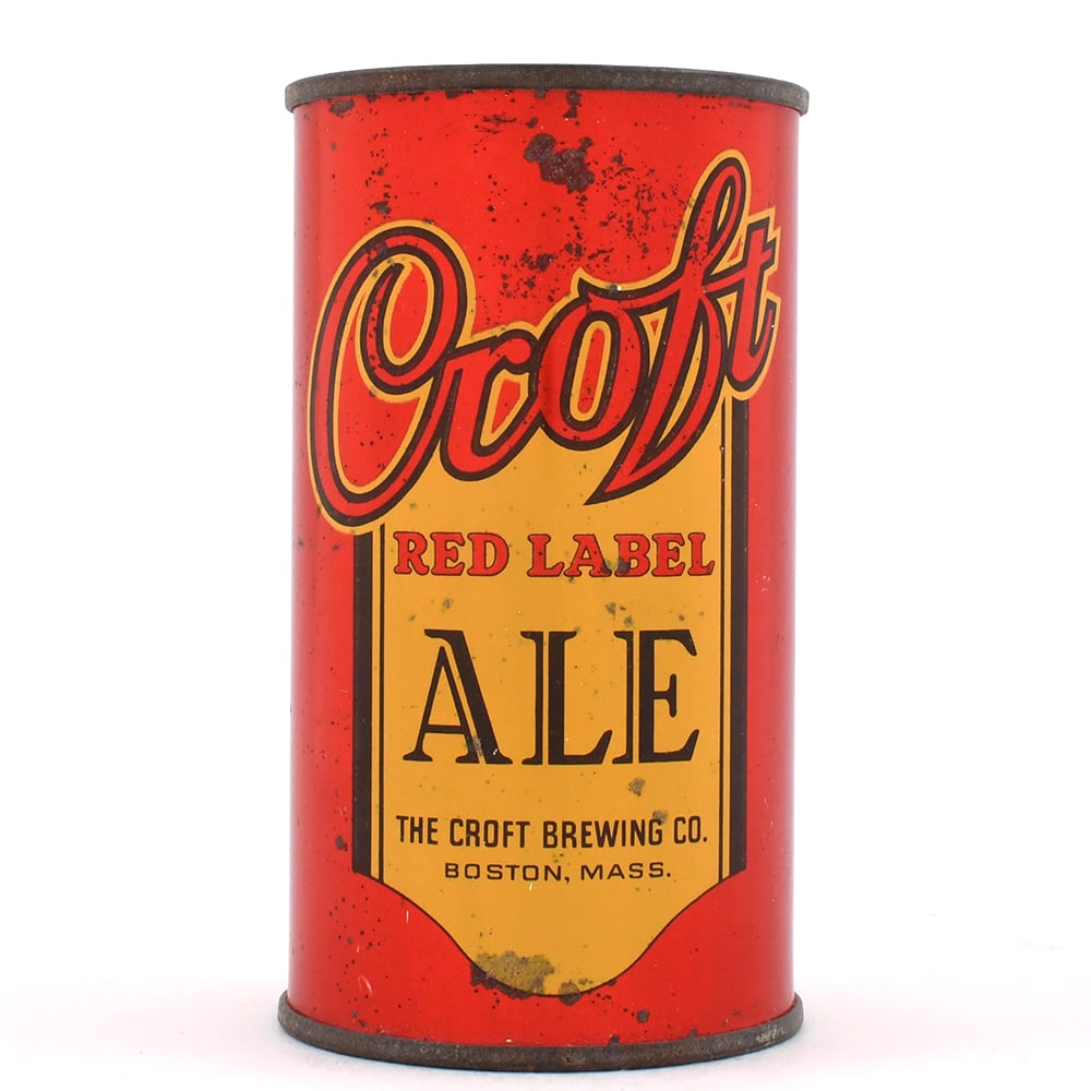 Croft Red Label Ale Flat Top 52-20: Brewer/Business Name: Croft Brewing Co., Boston, Massachusetts Manufacturer/Plant: American Can Co. Date of manufacture: