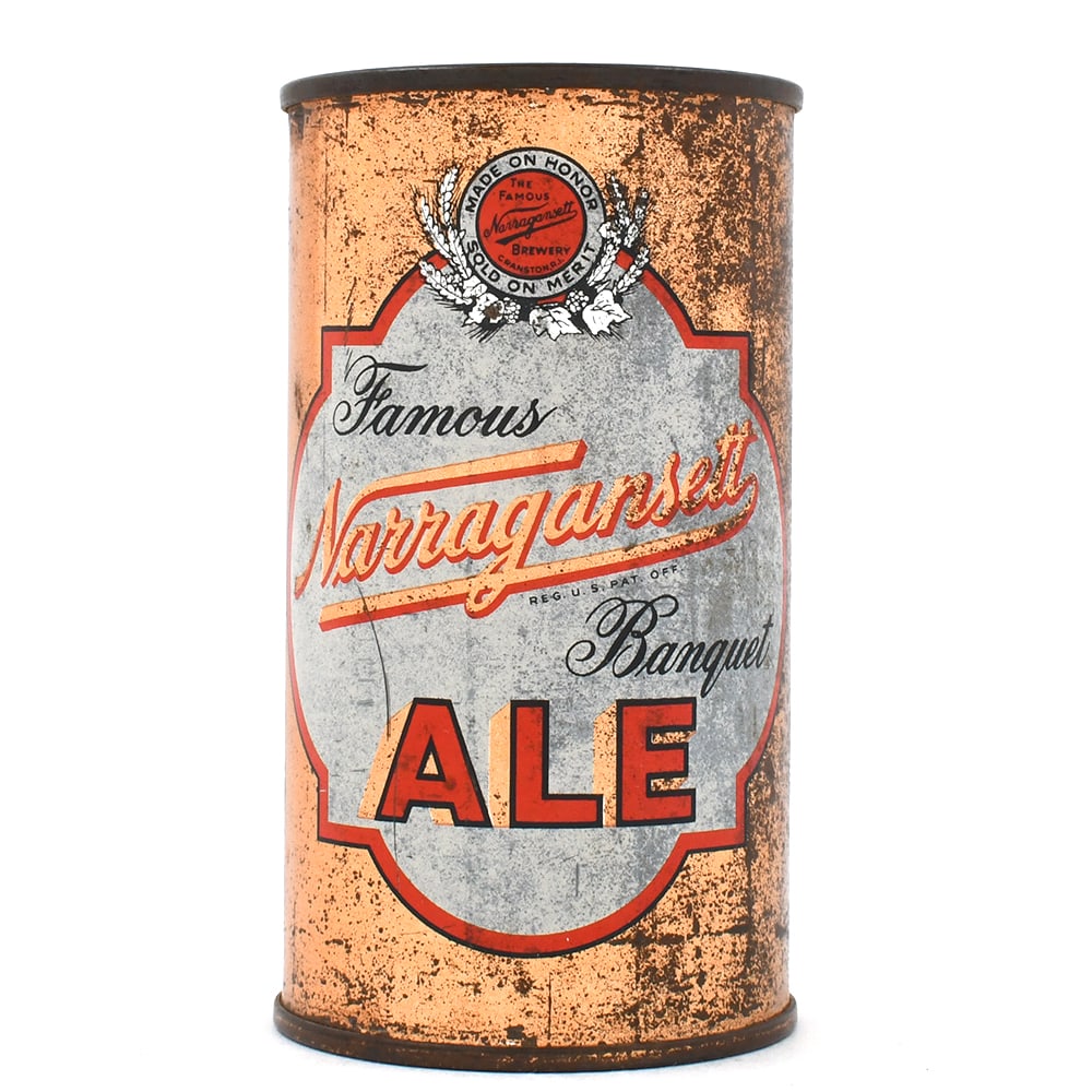 Narragansett Banquet Ale Flat Top IRTP 101-16: Brewer/Business Name: Narragansett Brewing Co., Cranston, Rhode Island Manufacturer/Plant: American Can Co. Date of manufacture: