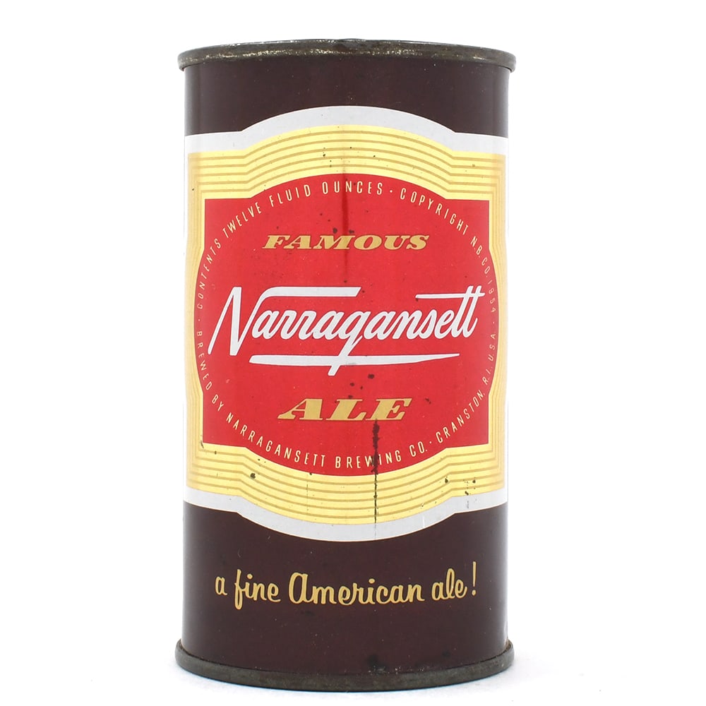 Narragansett Famous Ale Flat Top 101-20: Brewer/Business Name: Narragansett Brewing Co., Cranston, Rhode Island Manufacturer/Plant: Continental Can Co. Date of manufacture: