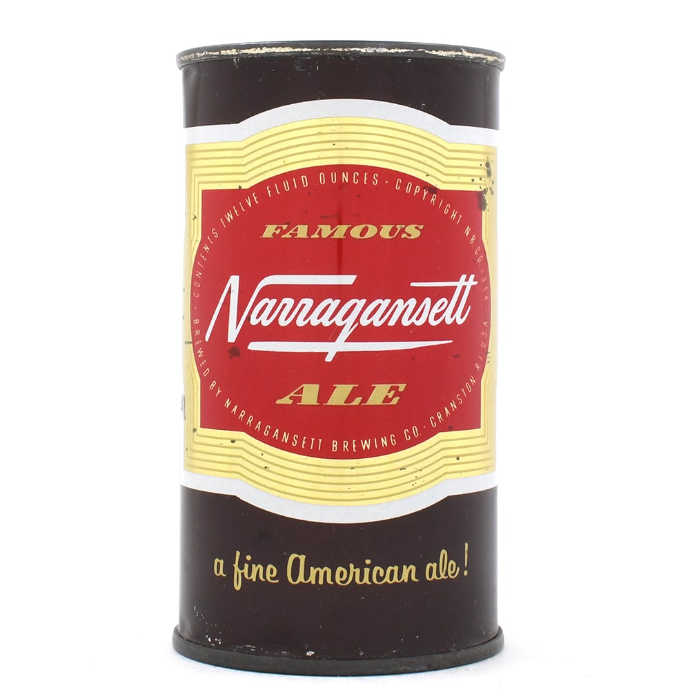 Narragansett Famous Ale Flat Top 101-20: Brewer/Business Name: Narragansett Brewing Co., Cranston, Rhode Island Manufacturer/Plant: Continental Can Co. Date of manufacture: