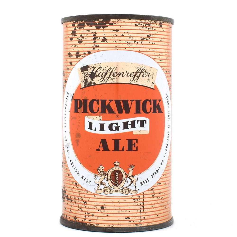 Pickwick Light Ale Flat Top TOUGH 115-1: Brewer/Business Name: Haffenreffer & Co., Boston, Massachusetts Manufacturer/Plant: Continental Can Co. Date of manufacture: