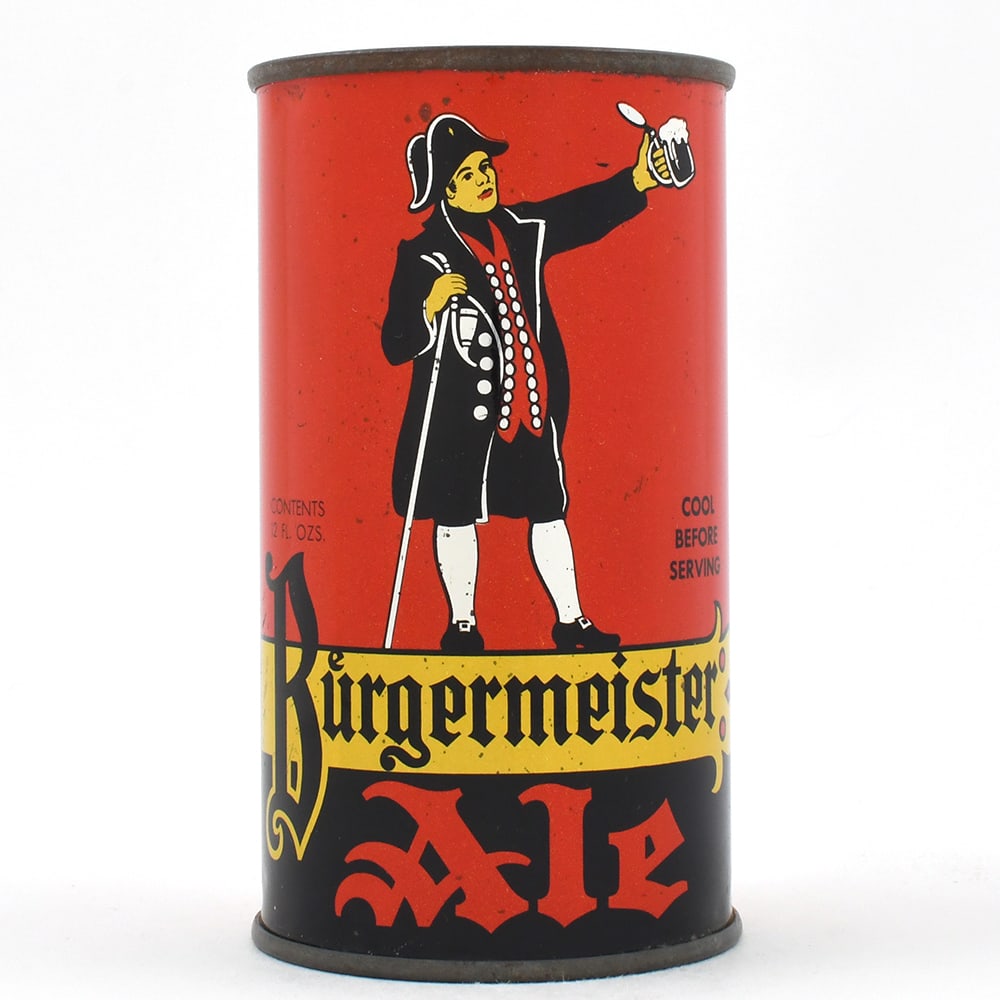 Burgermeister Ale Instructional Flat Top CLEAN R7 46-26 OI 173: Brewer/Business Name: San Francisco Brewing Corp., San Francisco, California Manufacturer/Plant: American Can Co. Date of manufacture: