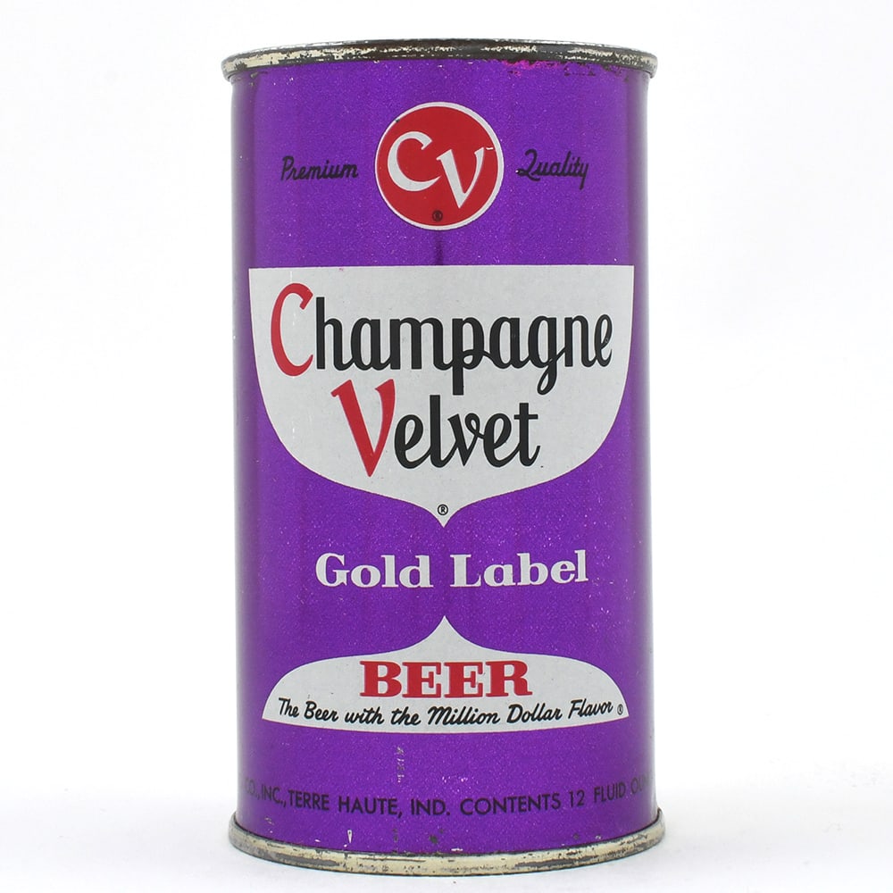 Champagne Velvet Beer Set Flat Top PURPLE MI TAX LID 49-4 EXCELLENT (1 of 6)