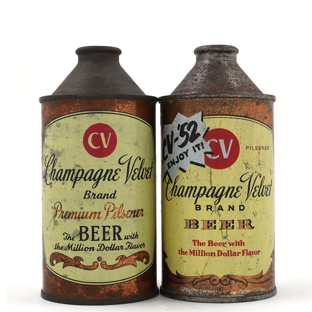 Champagne Velvet Pilsener Beer Cone Tops 2 Different (1 of 6)