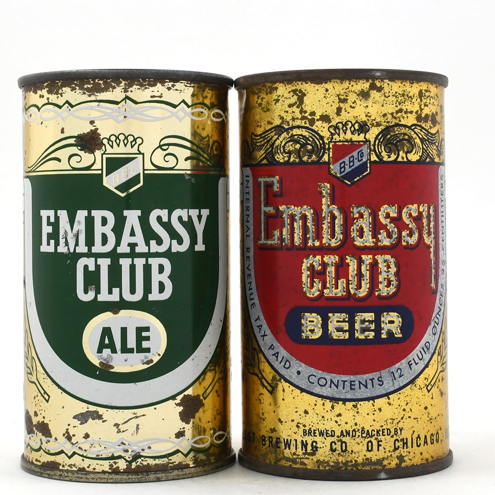 Embassy Club Ale-Beer Flat Tops Lot of 2 Different BEST (1 of 6)