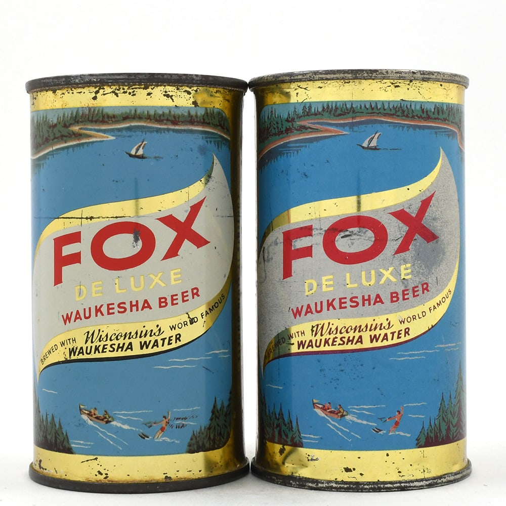 Fox De Luxe Beer Flat Tops Lot of 2 Different (1 of 6)