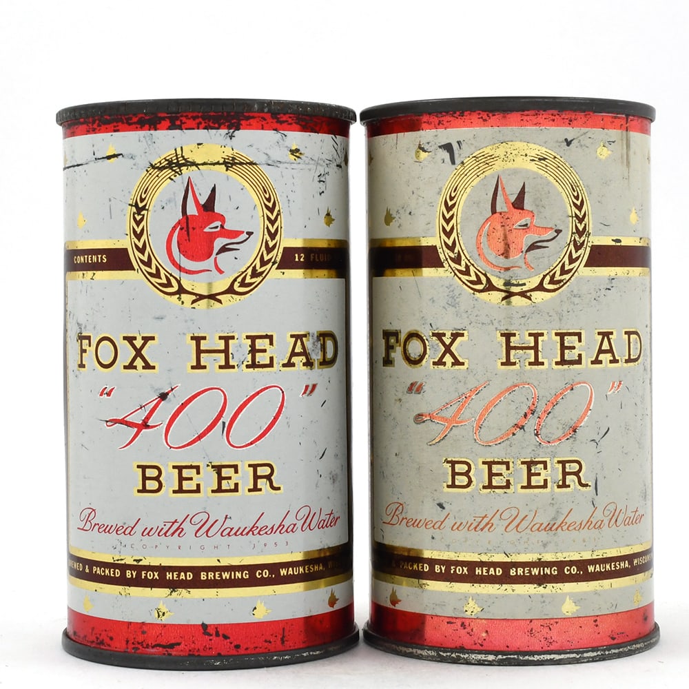 Fox Head 400 Beer Flat Tops Lot of 2 Different (1 of 6)