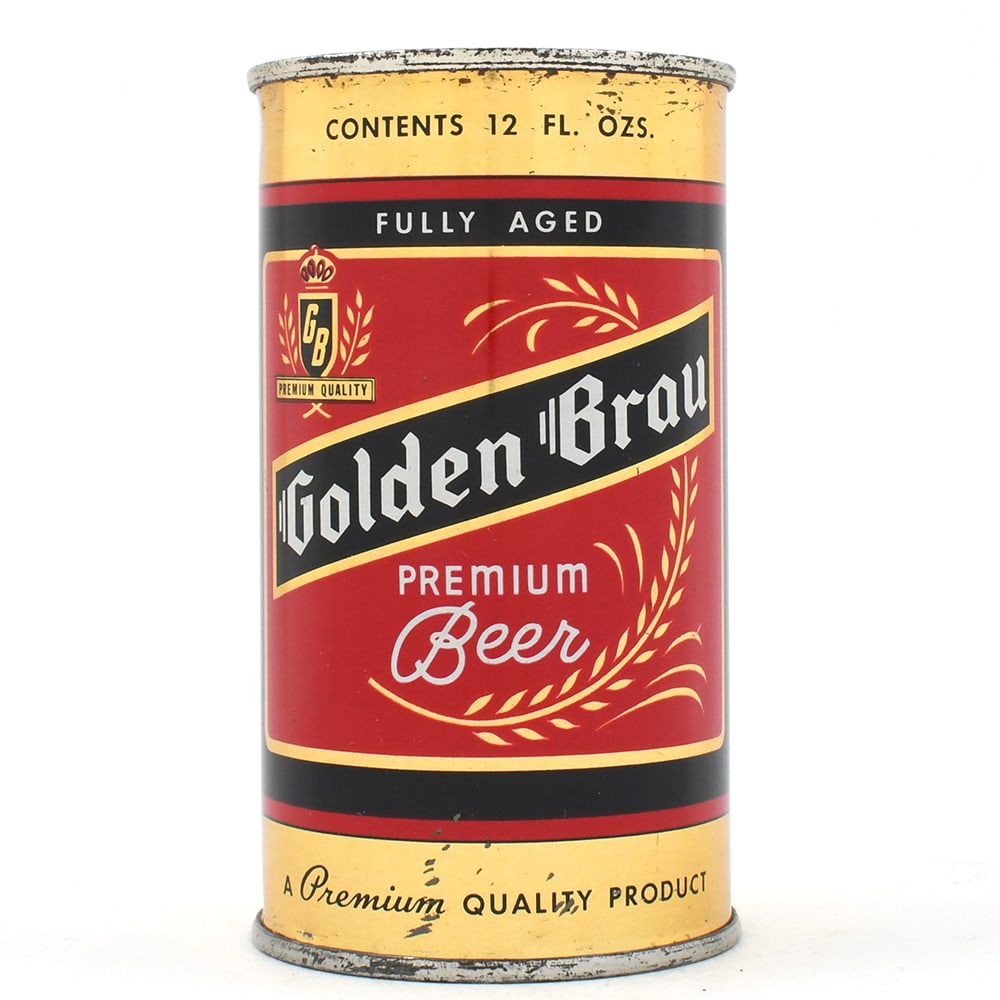 Golden Brau Premium Beer Flat Top GB IN SHIELD 72-21 (1 of 6)