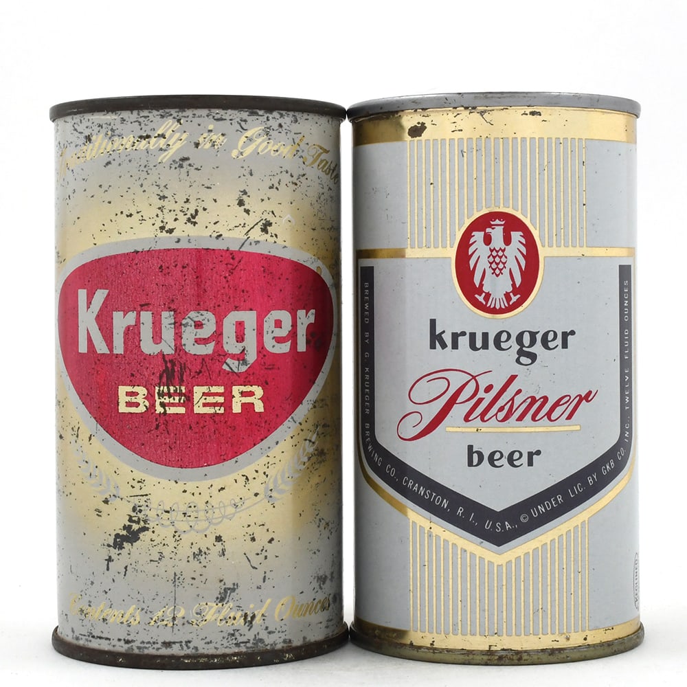 Krueger Beer Flat Tops CRANSTON Lot of 2 Different (1 of 6)