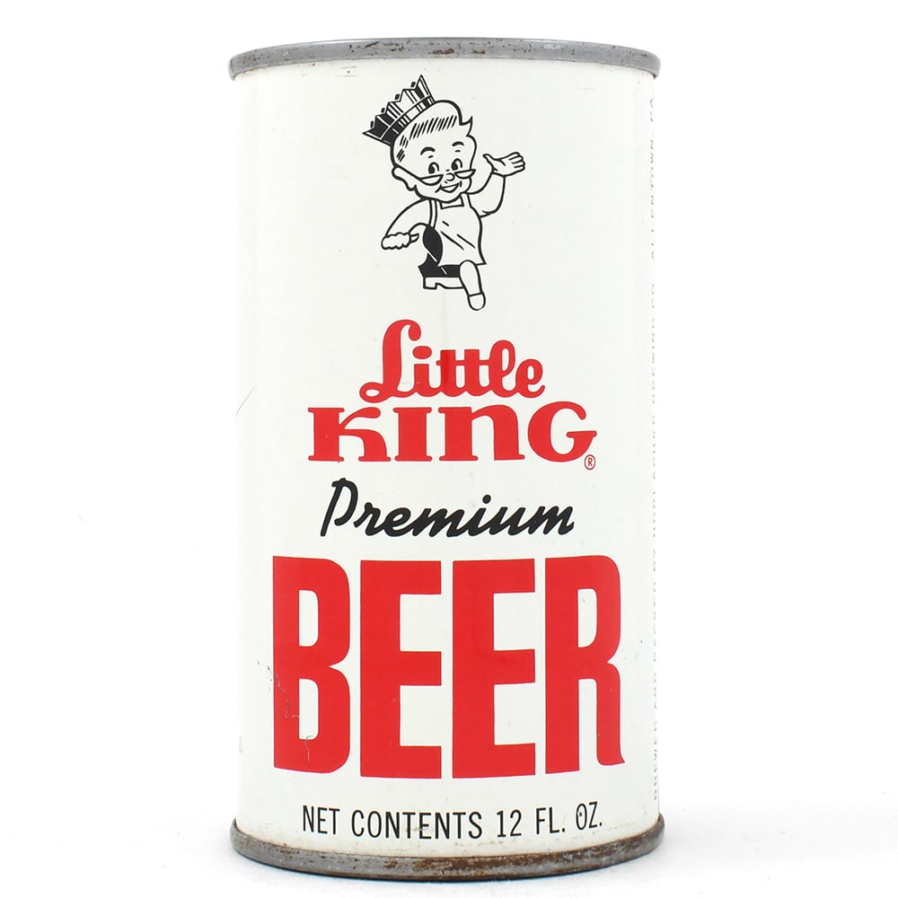 Little King Premium Beer Flat Top 92-3 EXCELLENT: Brewer/Business Name: Horlacher Brewing Co., Allentown, Pennsylvania Manufacturer/Plant: American Can Co. Date of manufacture: