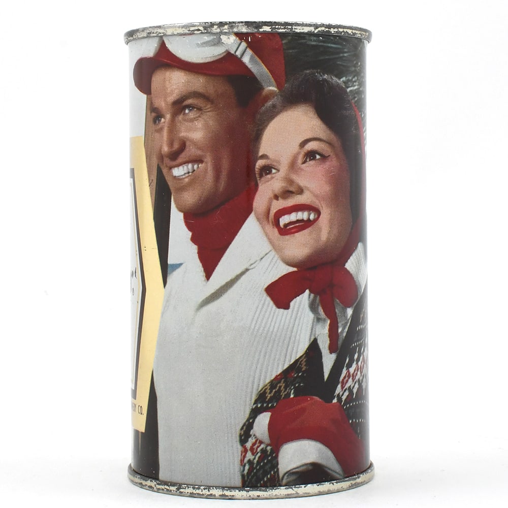 Meister Brau Happy Days Set Flat Top Skiing 98-23 OUTSTANDING: Brewer/Business Name: Peter Hand Brewery Co., Chicago, Illinois Manufacturer/Plant: American Can Co. Date of manufacture: