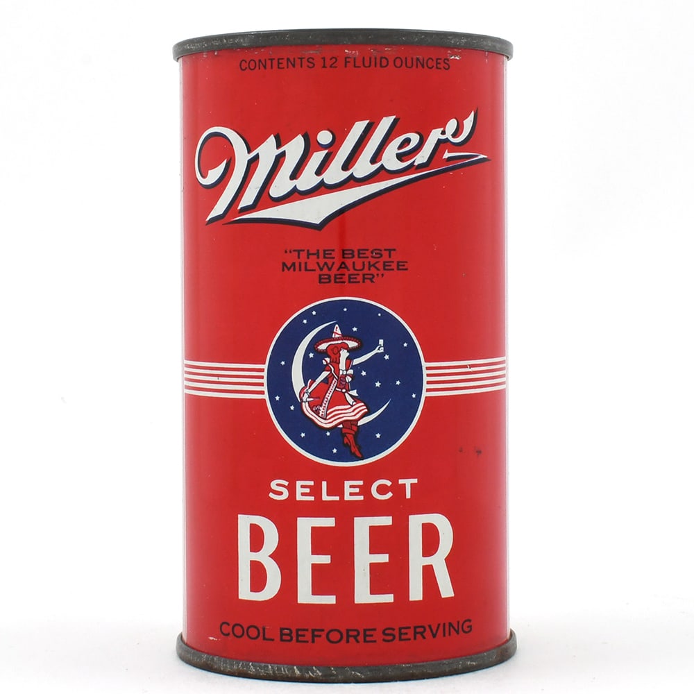 Miller Select Beer Instructional Flat Top 99-29 OI 532 EXCELLENT: Brewer/Business Name: Miller Brewing Co., Milwaukee, Wisconsin Manufacturer/Plant: American Can Co. Date of manufacture: