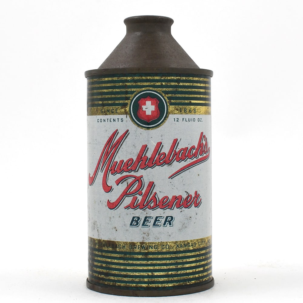 Muehlebachs Pilsener Beer Cone Top IRTP 174-12 (1 of 6)