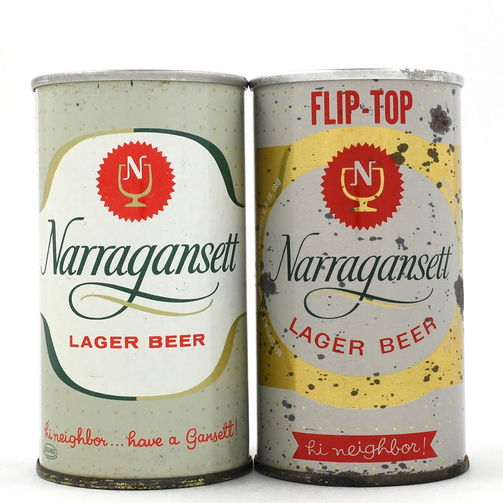 Narragansett Lager Beer Zip Tops Lot of 2 Different (1 of 6)
