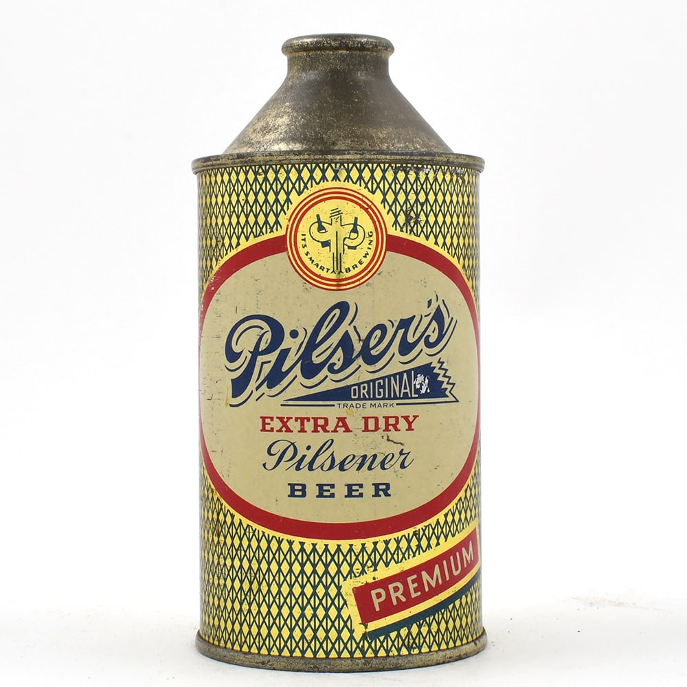 Pilsers Premium Extra Dry Pilsener Beer Cone Top 179-13 EXCELLENT (1 of 6)