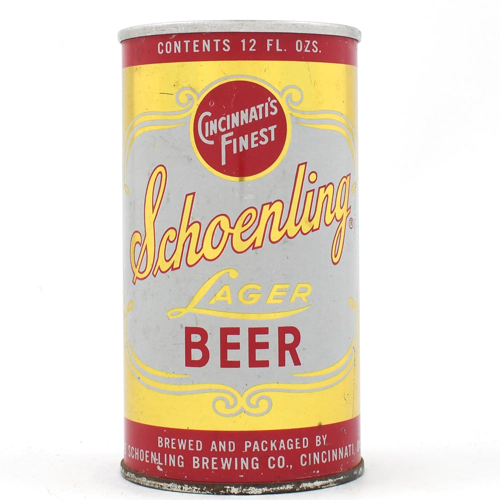 Schoenling Lager Beer Pull Tab RING TOP PROMO 123-24 EXCELLENT: Brewer/Business Name: Schoenling Brewing Co., Cincinnati, Ohio Manufacturer/Plant: Continental Can Co. Date of manufacture: